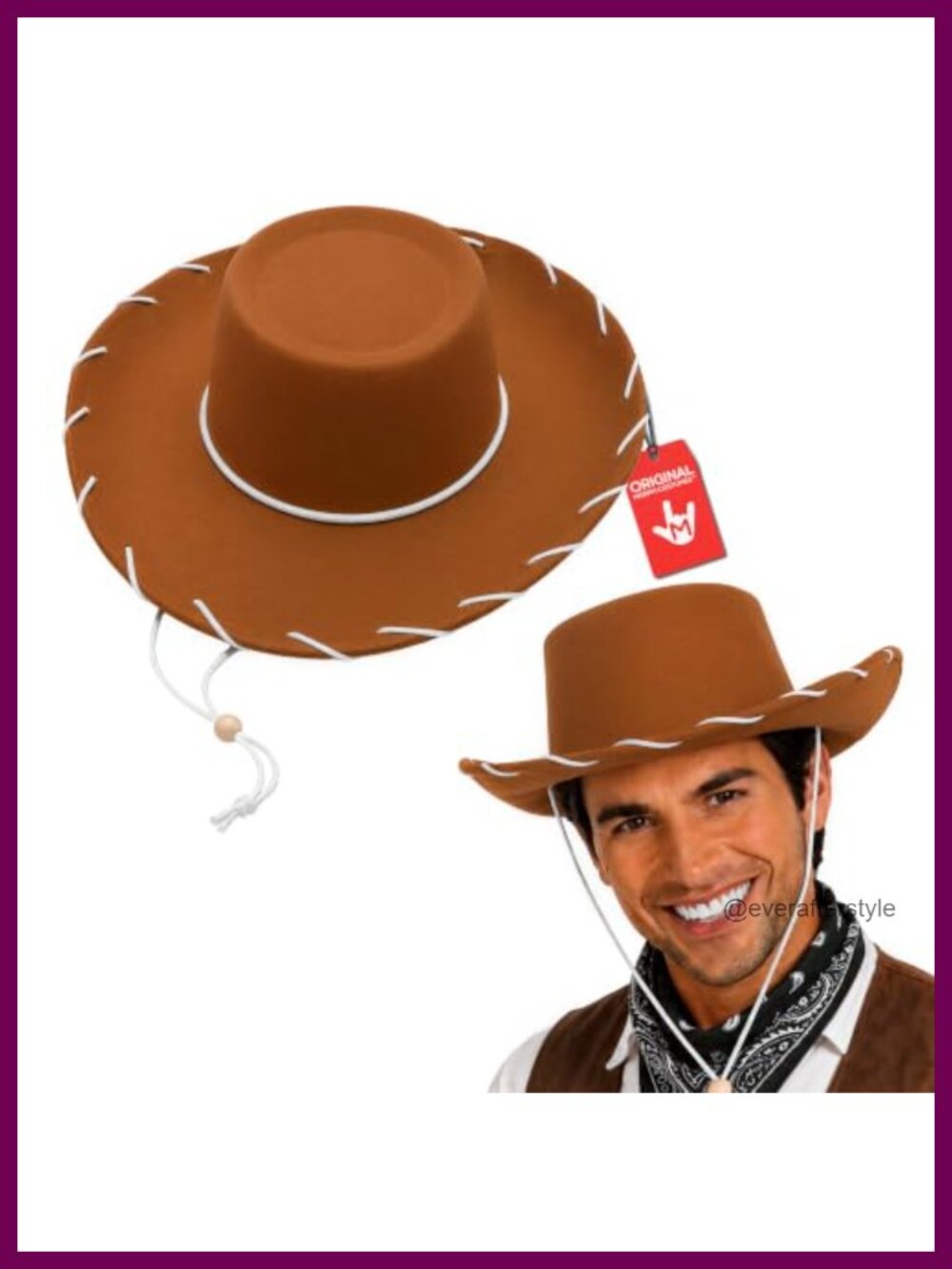 Western Sheriff Cowboy Hat Felt Costume One Size Adults Ranch